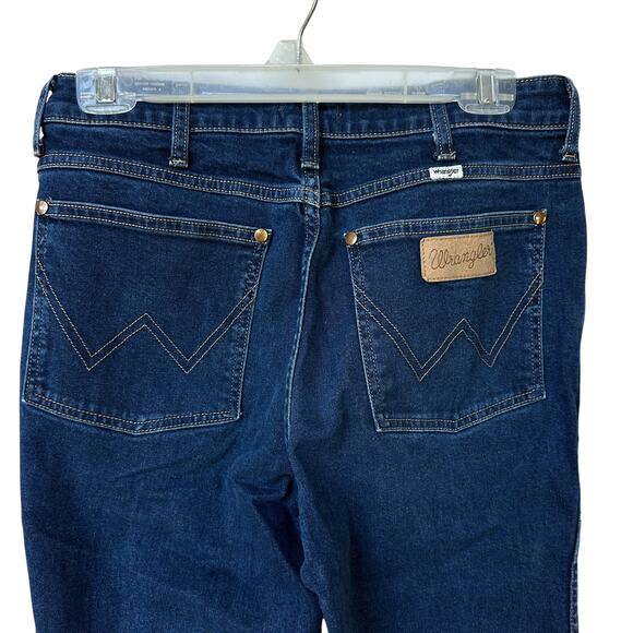 Wrangler Jeans Wanderer 622 High Rise Flare Dark Blue Wash Denim Women's Size 30 - Picture 6 of 9